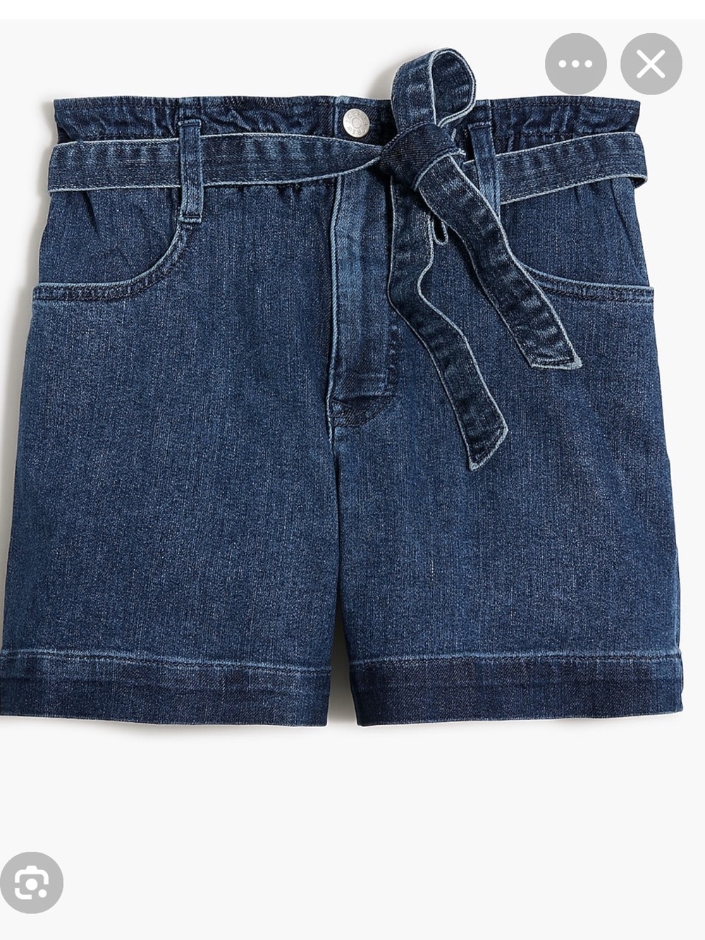 NWT J. Crew Factory Dark Blue Paper-Bag Jean Shorts